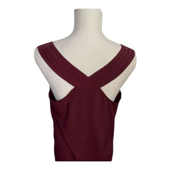 Mossimo Shift Dress Size M Burgundy Red Sleeveless Solid Racerback Casual - Picture 6 of 11